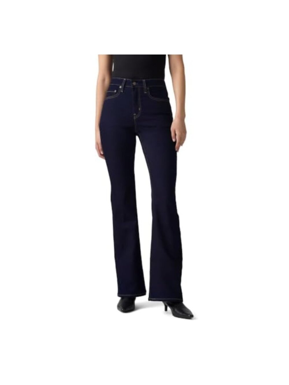 High Rise Flare Jeans Supersoft Stretch Denim
